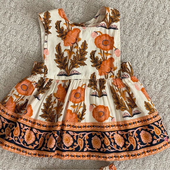 Pink Chicken Baby Piper 2-Piece Set - Sunset Block Print - Picture 2 of 10